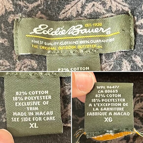 Eddie Bauer Black Velour Quarter Zip Pullover Womens XL - Picture 4 of 10